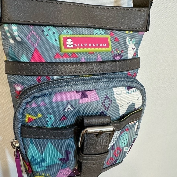 Lily Bloom Gay Crossbody Purse Llame Themed Zipper Strap Travel Eco Pockets S - Picture 9 of 16